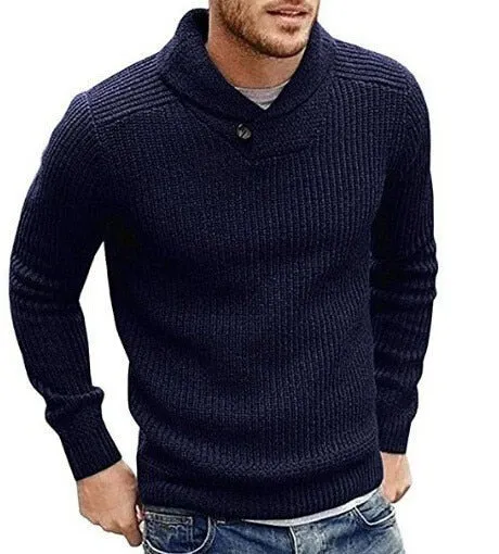 West Louis Turtleneck Pullover Button Sweater