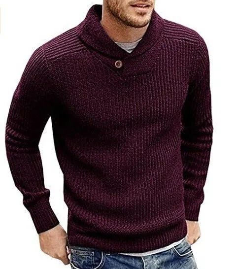 West Louis Turtleneck Pullover Button Sweater